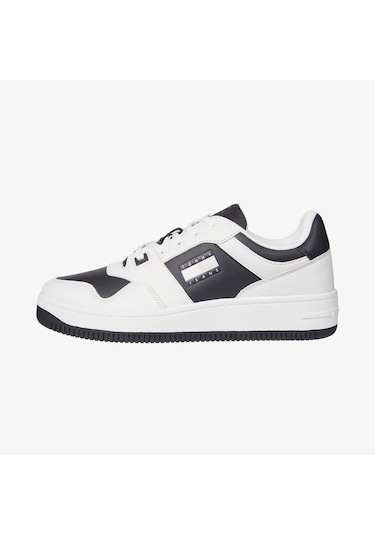Tommy Hilfiger Tjm Retro Basket Cupsole Tumble Erkek Beyaz Sneaker Em0em01513 Beyaz