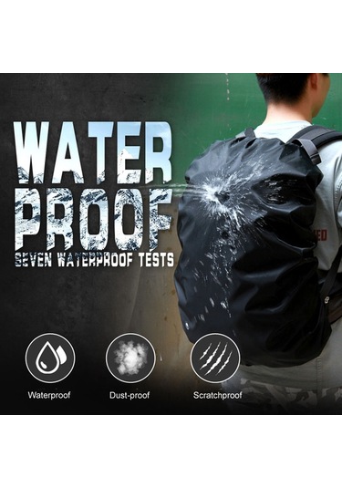 Sones 45l Ayarlanabilir Su Geçirmez Toz Geçirmez Sırt Çantası Yağmur Kılıfı Taşınabilir Ultra Hafif Koruyucu Kılıf Turuncu