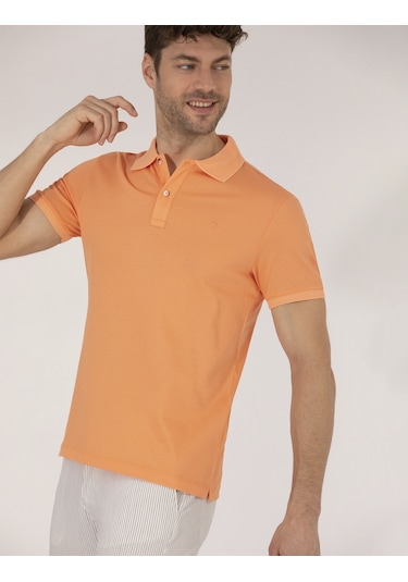 Pierre Cardin Erkek Açık Somon Basic Tişört 50262665-vr189 Açık Somon