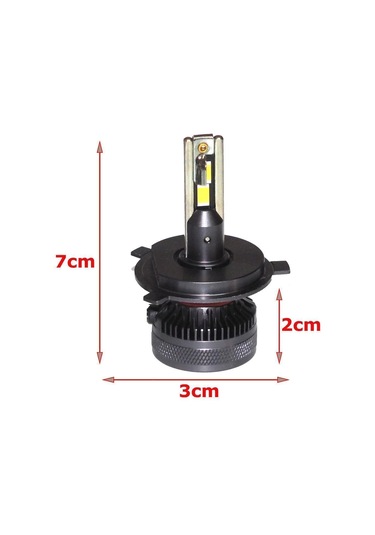 Volkswagen Kaplumbağa 1968-2004 Far Ampulü Gt Nano Beyaz H4 Mini Led Xenon Şimşek Etkili 22000 Lümen