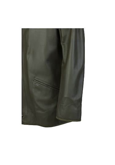 Tamer Tanca Erkek Hakiki Deri Yeşil Deri Mont 1000 034 Erk Derımont Sk23/24 Yesıl Tafta Yeşil