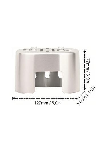 Symbee Tomshoo Paslanmaz Çelik Mutfak Kupa Tutucu, Isıtıcı İçin Konstrüksiyon Aparatı 127x77x77mm Gümüş