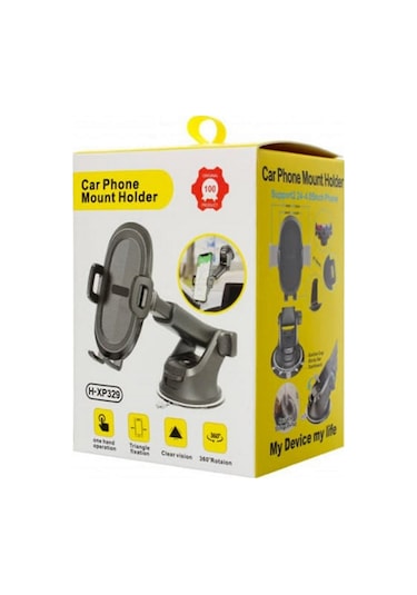 Blue Spectrum H-xp329 Ekstra Güçlü Vantuzlu Araç İçi Telefon Tutucu Siyah