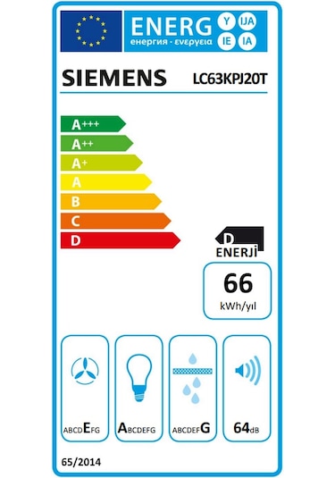 Siemens LC63KPJ20T Davlumbaz Duvar Tipi