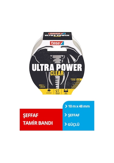 Tamir Bandı, Şeffaf, Ultra Güçlü, 10m X 48mm
