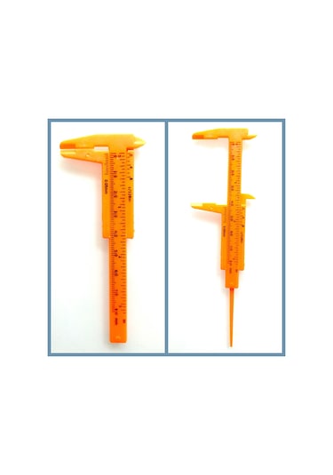 Omeniv Mini Cetvel Kompas Caliper Hobi Maket Masaüstü Obje Sarı