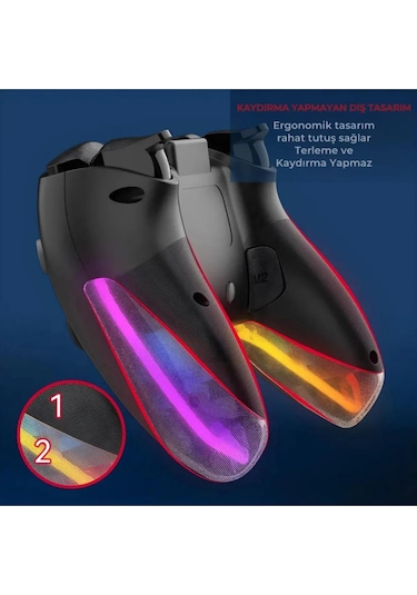 Ps4 Kol Kablosuz Gamepad Oyuncu Kol/androd/Apple iPhone Uyumlu/çift Titreşim/6 Eksenli Rgb Mod/ps4/switch/pc