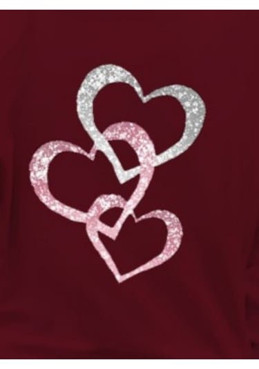 Kadın Uzun Kollu Bisiklet Yaka Çiçek Desenli Viskon Bluz Bordo