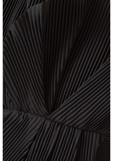 Acler Newtoft Gathered Top - - %100 Polyester - Bağlı Sırt Detayı - Astarlı Siyah