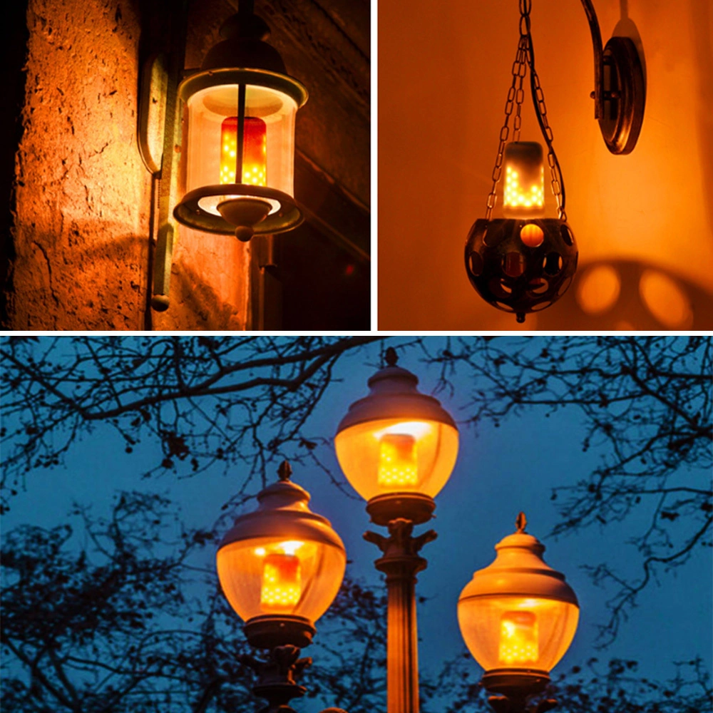 Youmex Led Alev Ampülü, 2 Işık Modu Alev Ve Sürekli Aydınlatma , E26, 99 Smd2835 Led, 1500k Sarı Işık, 4w, Dekoratif Işık Kaynağı