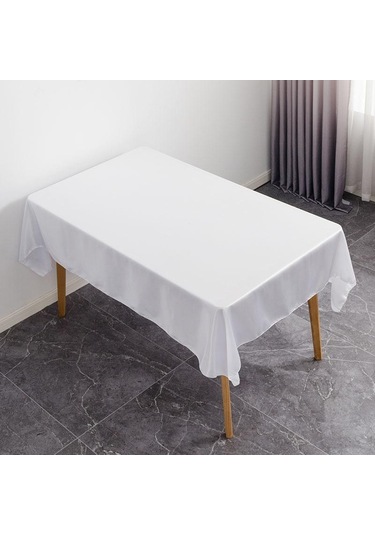 Sones Otel Ziyafet Düğün Dekorasyonu İçin Düz Renk Dikdörtgen Parlak Masa Örtüsü Saten Masa Örtüleri, Boyut: 145x200cm Şarap Kırmızısı Diğer