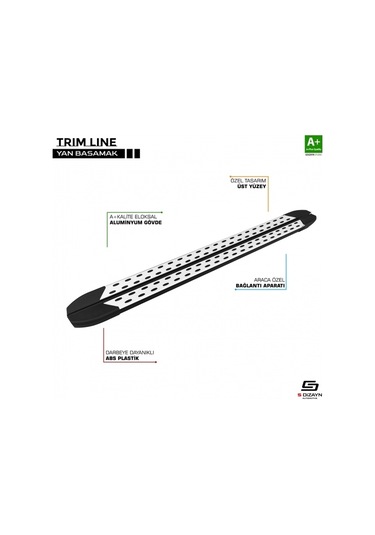 Opel Combo E Uzun Şase Trimline Gri Yan Basamak 2018 2019 2020 2021 2022 2023 2024