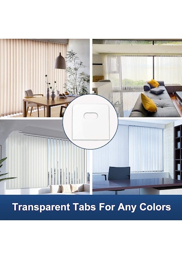 Konesam Pvc Şeffaf 3x3 Cm 30 Set 60 Adet Vertikal Jaluzi Tamir Patchleri - Kolay Kurulum, Dayanıklı Materyal Şeffaf