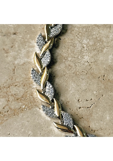 Vıp Seri Başak Zirkon Bileklik Gold