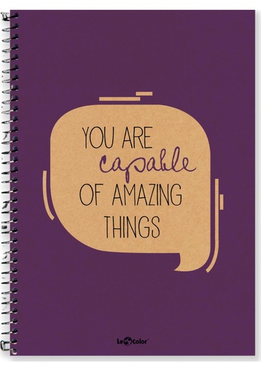 4'lü Okul Defteri Seti 17x24 Eco Kraft Düz 200 Sayfa Karışık