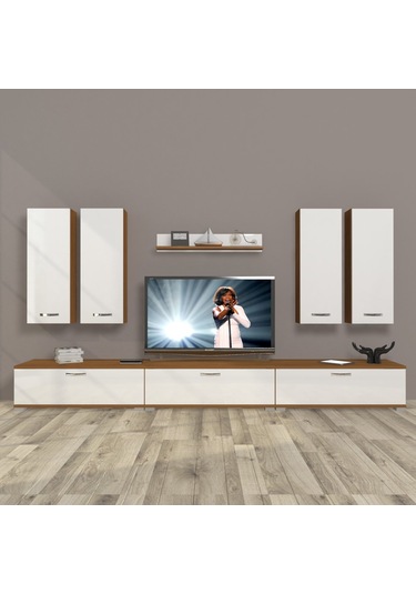 Decoraktiv Eko 8d Slm Tv Ünitesi Tv Sehpası Ceviz - Beyaz