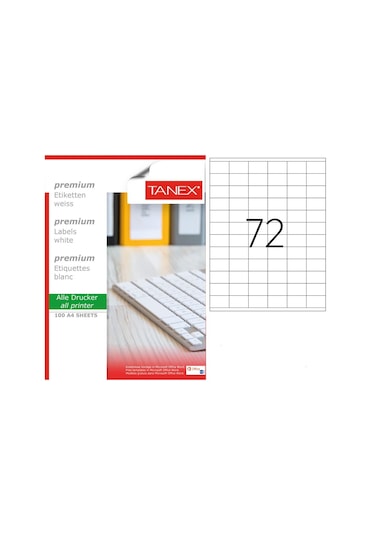 Tanex Tw-2272 Laser Etiket 35 X 23.3 MM