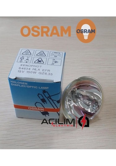 Osram Hlx 64634 Efr 15V 150W Gz6.35 Optik Özel Halojen Çanak Ampl