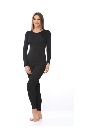 Kadın Siyah Alt Üst Kışlık Termal Set Siyah