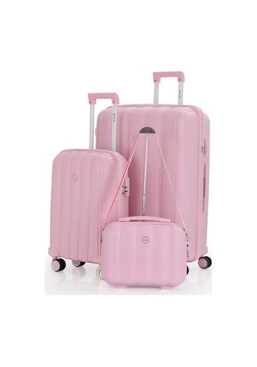 Mçs Polipropilen 3lü Valiz Seti Büyük & Kabin & Makyaj V305 S21yy1000082-set 00070 Pudra