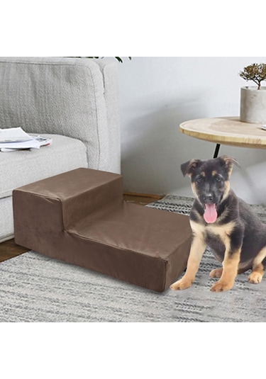 Homyl Köpek Merdiven Merdiveni Taşınabilir Kaymaz Alt Kahve