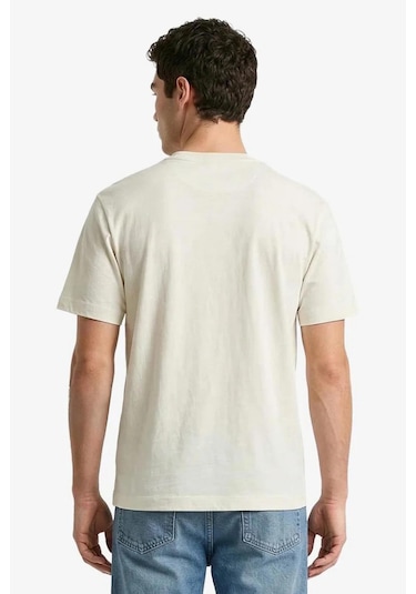 Gant Erkek Krem Bisiklet Yaka Regular Fit T-shirt-14839