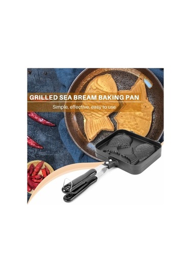 Ulzyvf Yapıcı Taiyaki Siyah Balık Şekilli Kek Wp Siyah