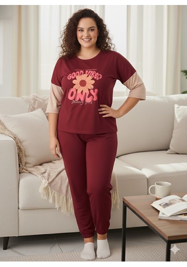 Kadın Bordo Eşofman Takımı Bordo