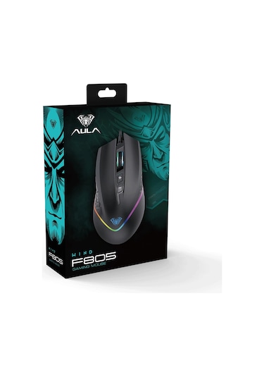 Aula F805 6400 DPI RGB 7 Tuşlu Makro Optik Gaming Oyuncu Mouse