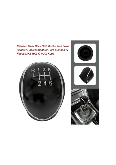 Kangvka Ford Mondeo Iv, Focus Mk2-mk3, C-max, Kuga İçin 6 Vitesli Siyah Vites Döndürücü, Yeni  Tipi Siyah