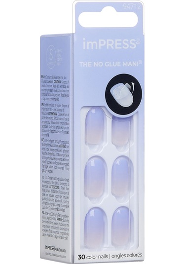 İmpress Color Kendinden Yapışkanlı Takma Tırnak Kısa Ombre Lila