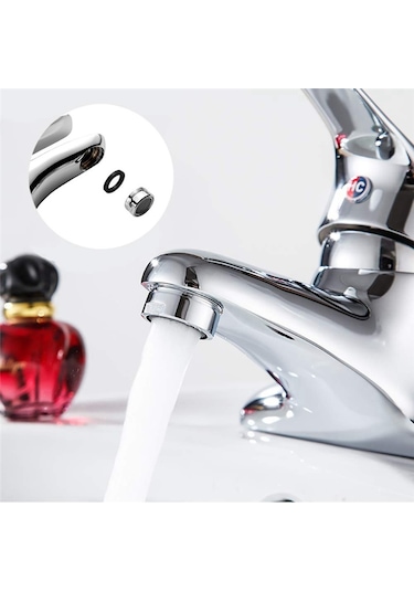 Generic Pirinç Kabuk Ve Conta İle Mutfak Banyo İçin Lavabo Havalandırıcı Yedek Aksesuarlar 10 Adet Krom