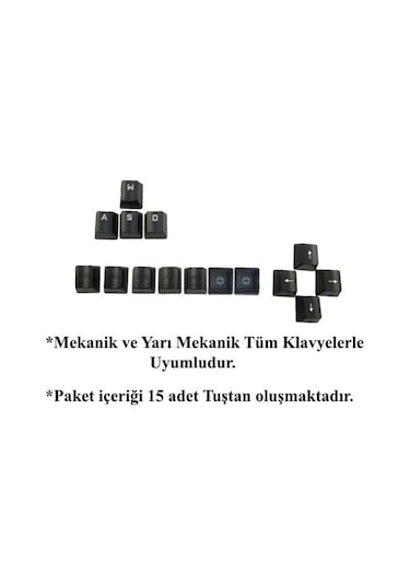APPA 15 Lİ KLAVYE TUŞ TAKIMI MEKANİK VE YARI MEKANİK KLAVYELER İÇ