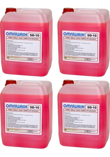 Omniwash Sd-10 Genel Amaçlı Yüzey Temizleyici Parfümlü 5 Litre 4 Adet 4'lü Set