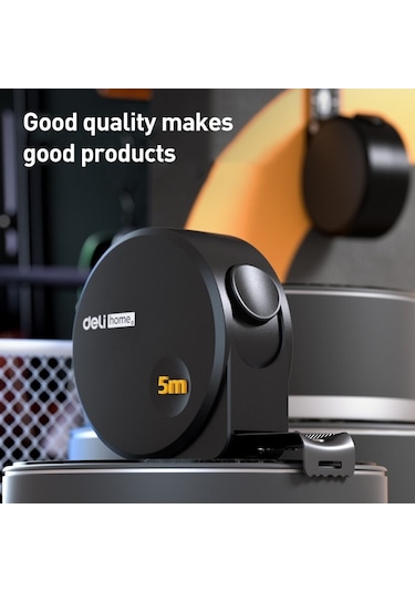 Deli Ht8519 5mx19mm Yüksek Hassasiyetli Ev Çelik Ölçü Kalınlaşmış Ölçüm Bandı 1 Adet