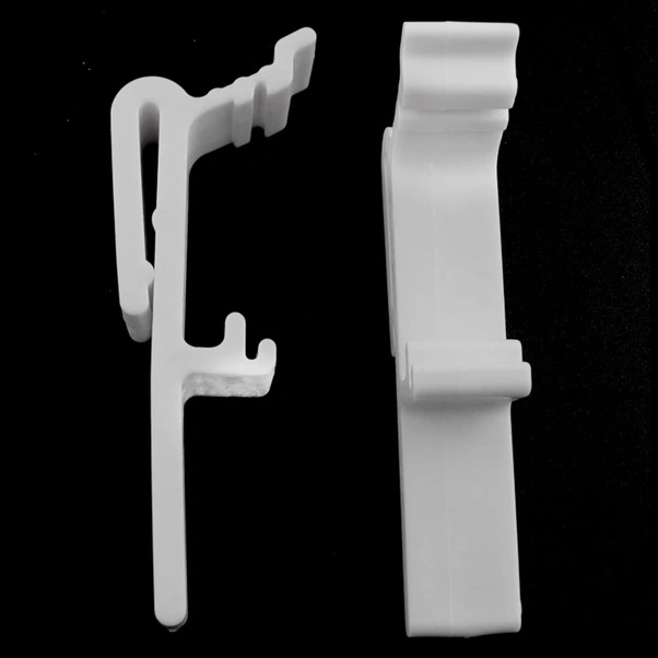 Tongxida Dikey Panjur Klipsi Destek Seti - 8 Adet Plastik Beyaz Askısı, 8 Cm Uzunluk