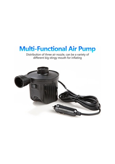 Xindoker Jh-618c-x Ev Ve Araç İkili Kullanım Elektrikli Hava Pompa, 3 Fişli, Hızlı Enflasyon, Yatak-havuz-kolye Uyumlu, 130w, Abs Malzeme