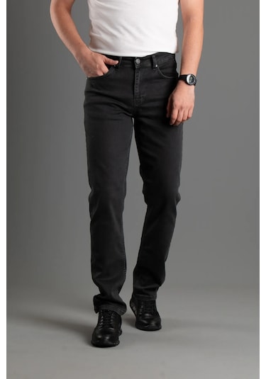 Digital Jeans Normal Kesim Fermuarlı Geniş Paça Yüksek Bel Erk Füme Açık Gri