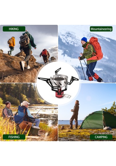 Skycity Yüksek Rakımda Kullanım İçin 3200w Hızlı Isıtıcı, Rüzgar Dayanıklı Ve Hafif Entegre Butan Ocağı - Outdoor Aktivitelere İdeal Siyah