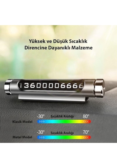 Dailytech Araba Araç Park Numaratör Telefon Numarası Yazma