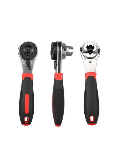 Konesam 6-22mm Ayar可调式 Ratchetlu Çift Taraflı Anahtar - Yüksek Kaliteli Çelik, Dayanıklı, Çok Amaçlı Tornavida Aleti