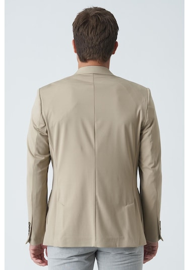 White Stone Belfast C4010 Slim Fit 6 Drop Ceket Bej-bej Bej