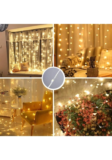 Sge Teknoloji Kumandalı Led Perde Işığı Peri Led 300 Led 3 x 3 M