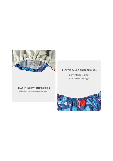 Youtek Yeniden Kullanılabilir Bebek Bezleri - Nefes Alabilir, Su Geçirmez, 4'lü Paket, 3-15kg Bebekler İçin 3 - 5 Yaş