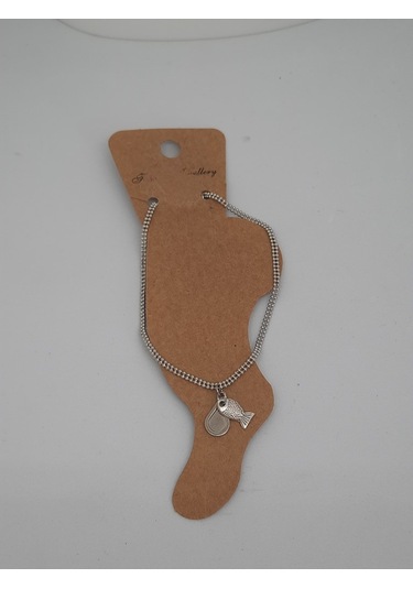 Glamglamour Balık Uçlu Gümüş Renkli Bayan Halhal