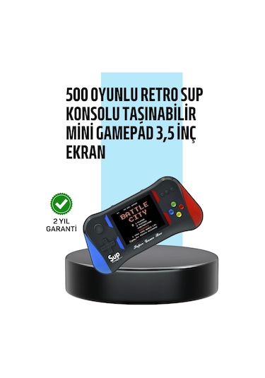 3,5 İnç Ekranlı Taşınabilir El Konsolu 500 Klasik Oyunla Eğlence Yanınızda