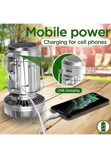 Bloomnest Taşınabilir Güneş Enerjili Kamp Çadırı Fanı Ve Feneri, Kasırga Acil Durum Kiti Asorti Çok Renkli