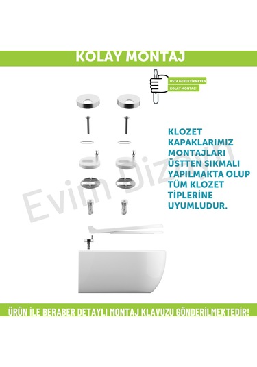 Aqua Bagno Largo - Yavaş Kapanan Klozet Kapağı - Duroplast