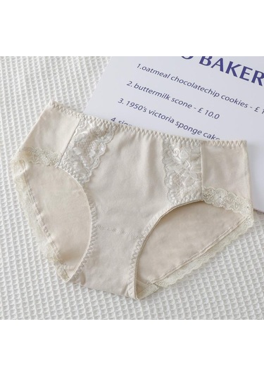 Açık Gri Kadınlar İçin Saf Pamuk Dikişsiz İç Giyim Antibakteriyel Nefes Rahat Düz Renk Kızlar İçin Orta Bel Üçgen Örgü Açık Gri