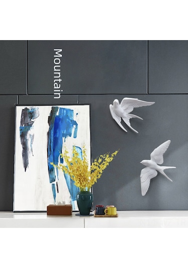 Wezone Küçük Kuş Kartal C Modeli Altın 3d立体 Duvar Dekoru Nordik Tarz Oturma Odası, Giriş, Restoran Dekoru Zengin Estetik, Kolay Kurulum Diğer